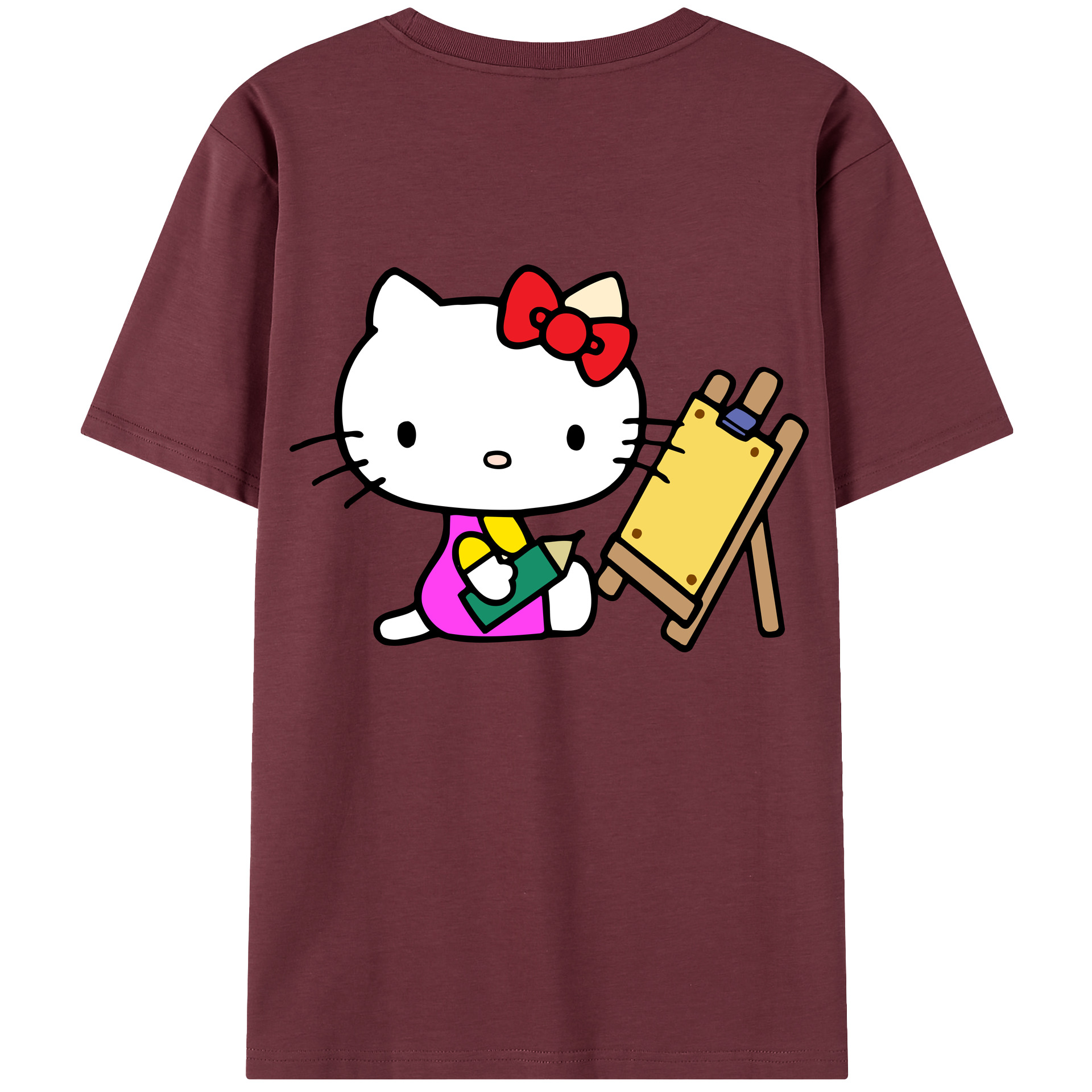 （画像用） Hello Kitty ハローキティ 綿100％半袖Tシャツ（背面プリント）